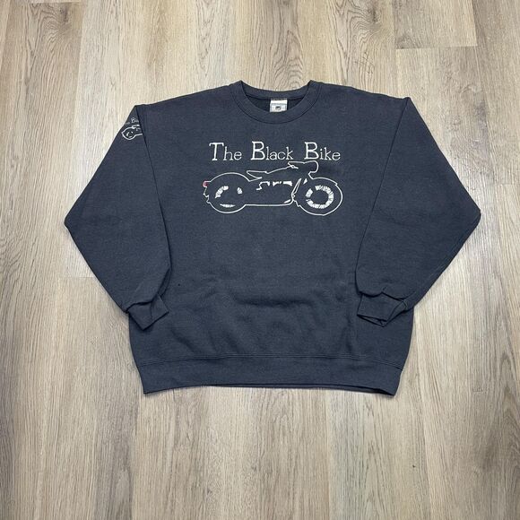 Lee Sweatshirt Mens Large The Black Bike BMW Motorcycles Cambridge Crewneck - Picture 1 of 12